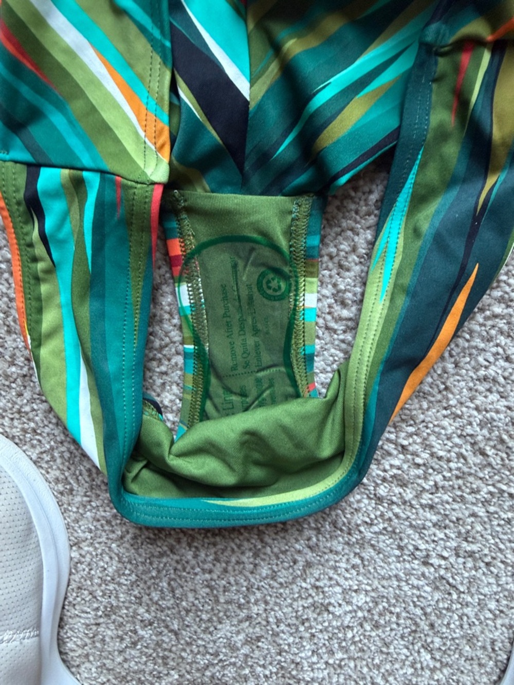 Vince Camuto Teal Green Multi-Stripe Bikini Bottom - Picture 5 of 6
